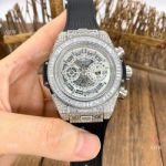 Top Replica Hublot Big Bang Unico Sapphire Full Diamond Watch 45mm